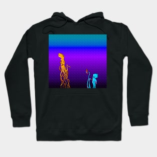 Octopus argue over a snack Hoodie